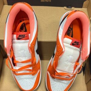 Nike Kids Bright Orange and White Sneakers